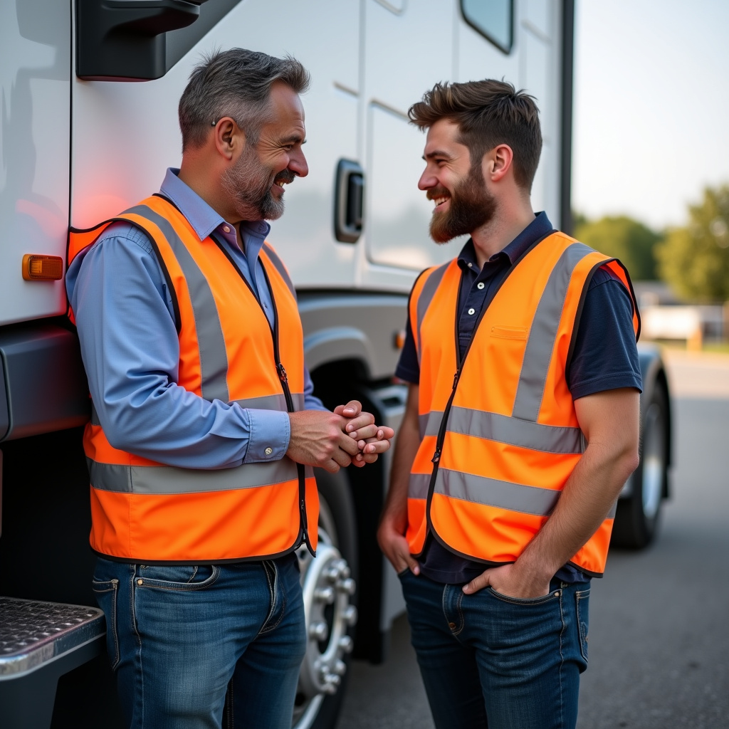 CDL instructor coaching a student driver